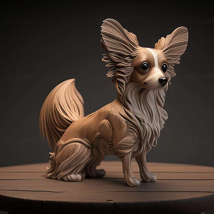 3D модель Собака папійон (STL)
